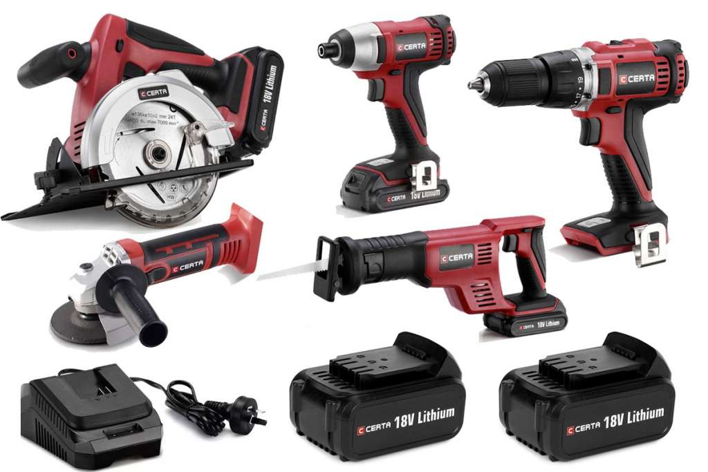 Certa PowerPlus 18V 4.0Ah 5 Piece Set (Cordless Drill) $269