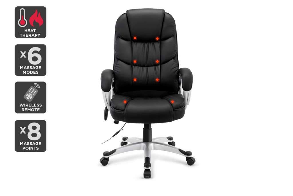 Ergolux 8 Point Heated Vibrating Massage Office Chair $169