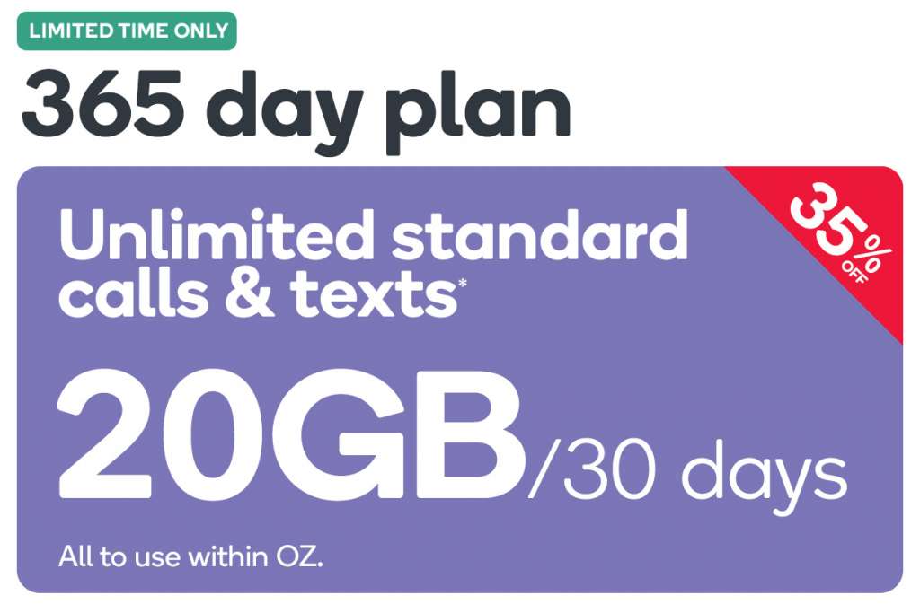 Kogan Mobile Prepaid Voucher Code: LARGE (365 Days | 20GB Per 30 Days) $254.30