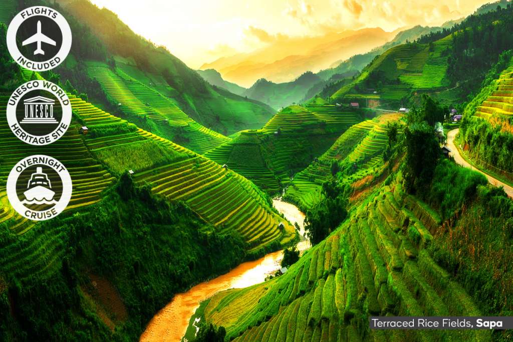 VIETNAM: 14 Day Vietnam Discovery Tour Including Flights for Two $3,998