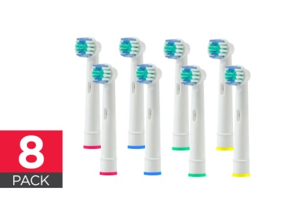 8 Pack Replacement Toothbrush Heads (Medium Bristles) – Oral-B Compatible $12 + FREE SHIPPING (Was $15)