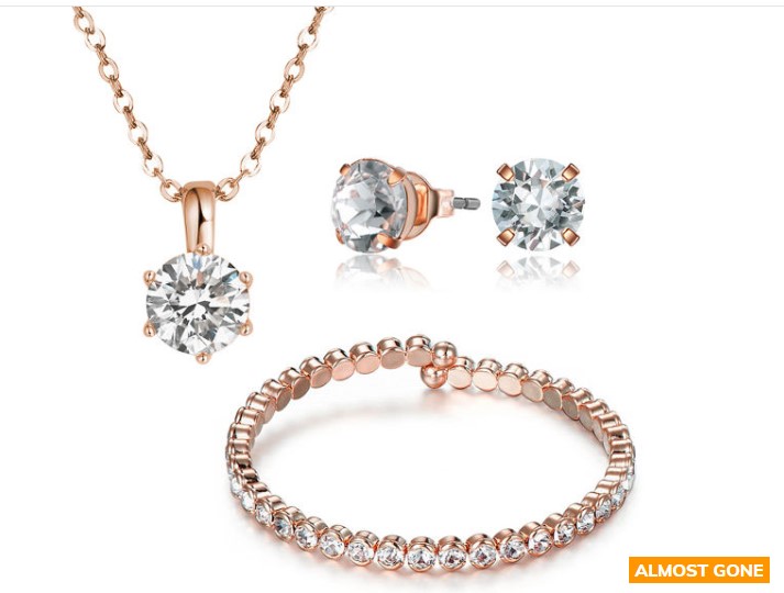 Mestige Luxurious Set w/ Swarovski® Crystals – Rose Gold $28.99 (Don’t pay $110)