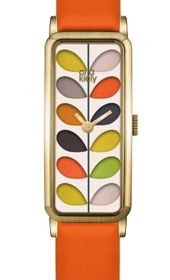 64% OFF Orla Kiely Leather Strap Watch Orange $64.60 (RRP $180)