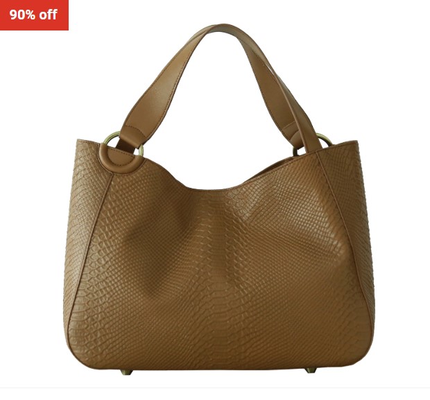 Silvio Tossi Leather Shoulder Bag 12445-12 Cognac $122 (RRP $1280)