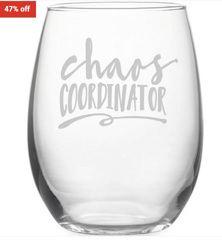 Susquehanna Glass Chaos Coordinator StemLess Wine $18.99 (RRP $36)