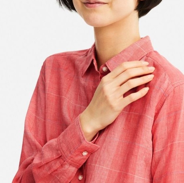 Special Offer | WOMEN Premium Linen Check Long Sleeve Shirt $39.90 (RRP $49.90)