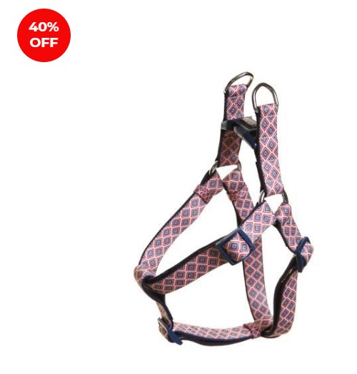 40% OFF Doog Gromit Medium Harness Navy Blue & Red Chevron $20.97 (RRP $34.95)