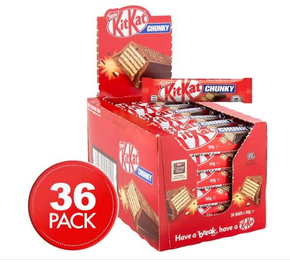 36 x Nestlé KitKat Chunky Bar 50g $41.95