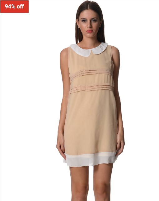 Otto Mode Sandra Dress Beige/White $5 (RRP $80)