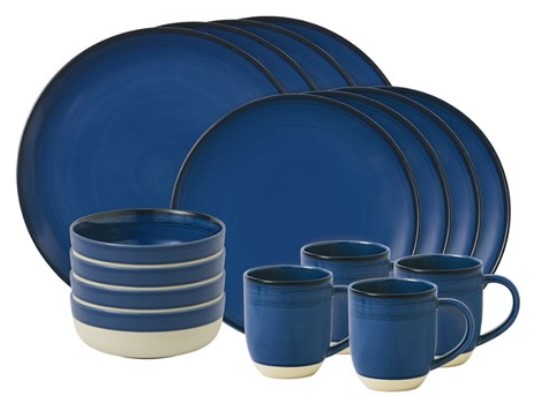 Royal Doulton Ellen Degeneres Dinner Set 16 Piece Cobalt Blue Brush Glaze $199.95 (RRP $249.00)
