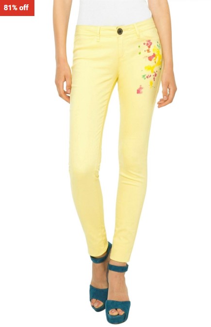 81% off Desigual Cotton Womens Long Trousers Yellow $29 (RRP $153)