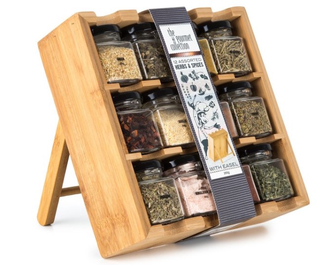 The Gourmet Collection 12 Assorted Herbs & Spices w/ Easel $39.99
