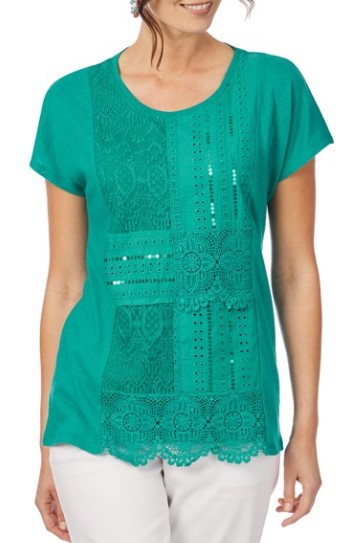 2 FOR $60* | W.Lane Patchwork embroidered tee $69.99