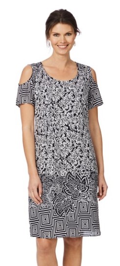 W.Lane Printed Cold Shoulder Dress NOW $59.99 (Was $119.99)