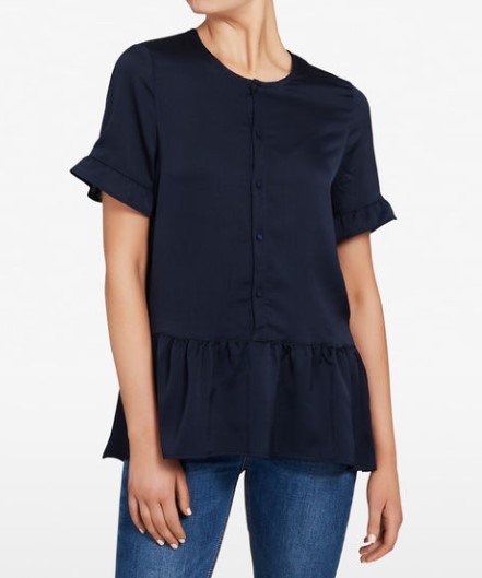 BABYDOLL FRILL BUTTON UP SHIRT $79.95