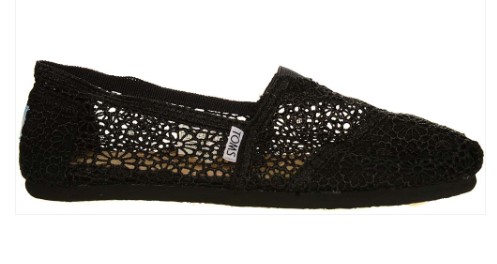 29% OFF Toms Black Morocco Crochet Classic $45 (RRP $63)