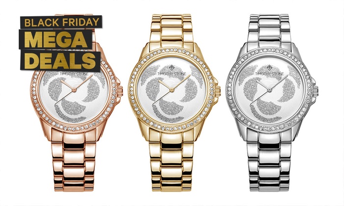 Black Friday Mega Deals | Timothy Stone Katy Watch with Crystals from Swarovski®: One ($29.95) or Two ($55) (Don’t Pay up to $522.85)