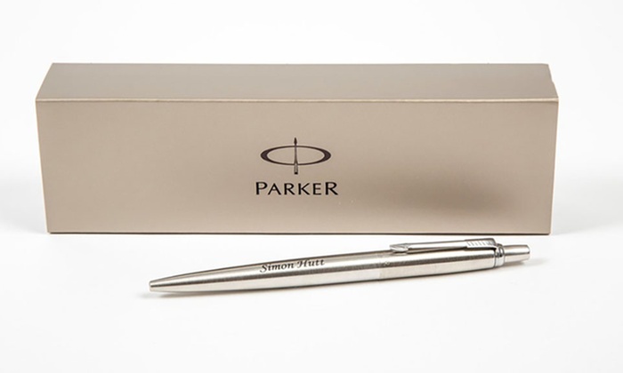 $24.95 for a Personalised Stainless Steel Ballpoint Parker Pen Presented in a Gift Box (Don’t Pay $49.67)