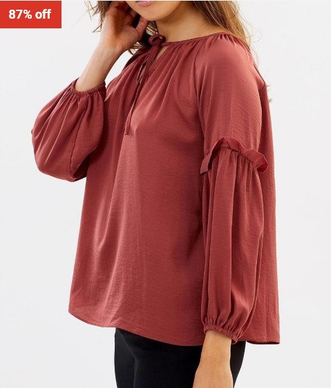 87% OFF Privilege Australia Primrose Peasant Top $17.99 (RRP $139)