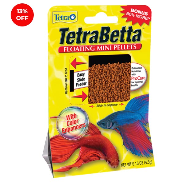 13% OFF Tetra Betta Mini Pellets 4.5g $6.95 (Was $7.99)