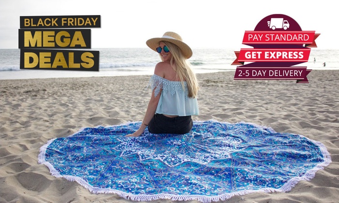 $14 for a 350GSM Designer Round Beach Towel (Don’t Pay $79)