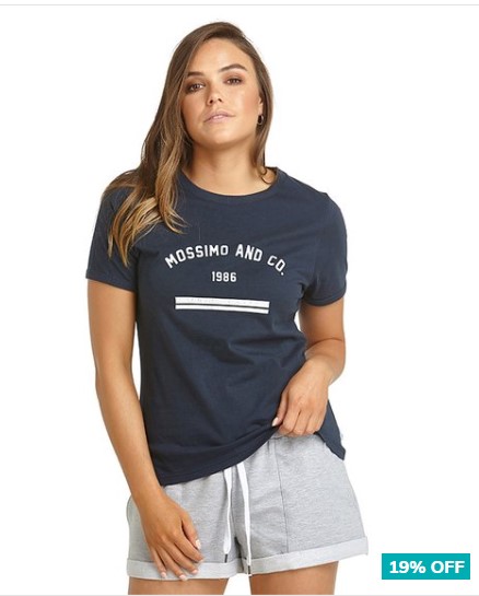 PRICE DROP EXTRA 19% OFF Mossimo Women’s Alicia Tee – Navy $20 (RRP $44.95)