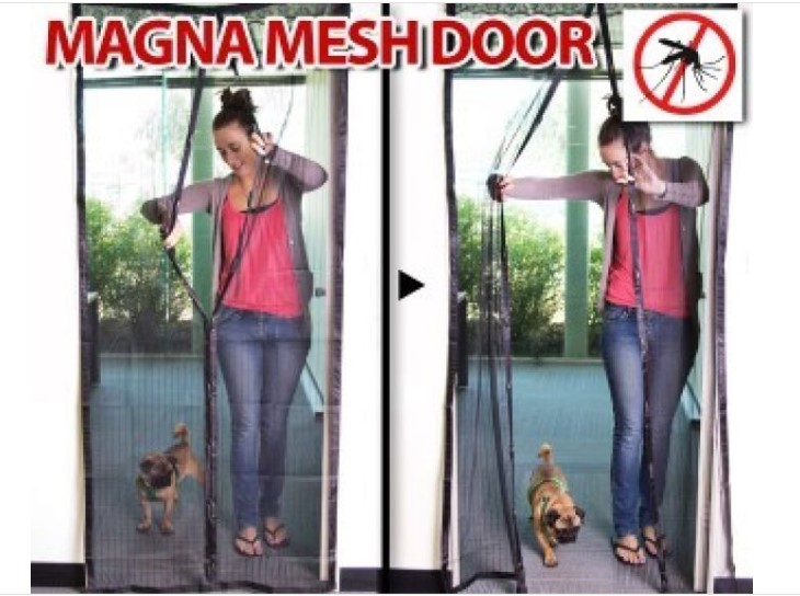 Instant Magnetic Fly Screen Door – Black $9.99