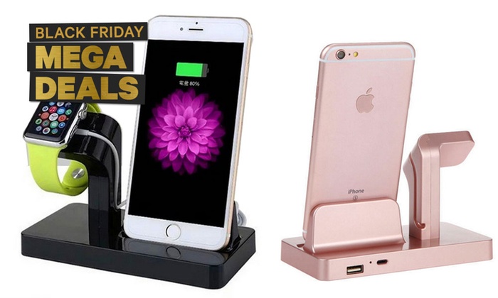 2-in-1 Charging Dock Compatible with iPhone and Apple Watch: One ($16) or Two ($26)