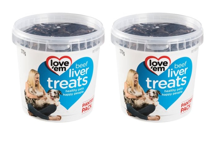 2 x Love’em Beef Liver Dog Treats Pantry Pack 270g $27.98 (Don’t pay $34.58)