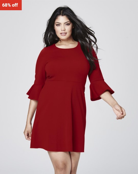 68% OFF Capsule Fluted Sleeve Dress $14 (RRP $44)