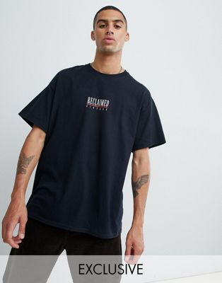 Reclaimed Vintage inspired logo t-shirt in black $40.00