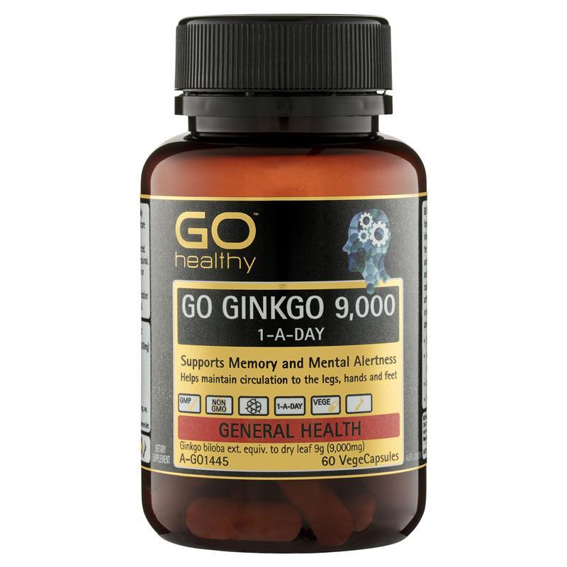 GO Healthy Ginkgo 9000+ 60 Vege Capsules $14.99