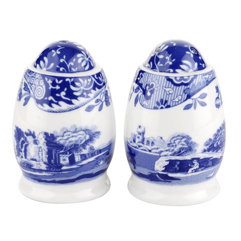Spode Blue Italian Salt & Pepper Shaker Set 2pce $18.00