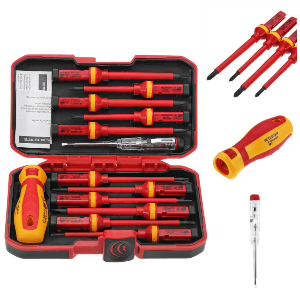 13Pcs 1000V Electronic Insulated Screwdriver Set Phillips Slotted Torx CR-V Screwdriver Hand Tools US$18.88