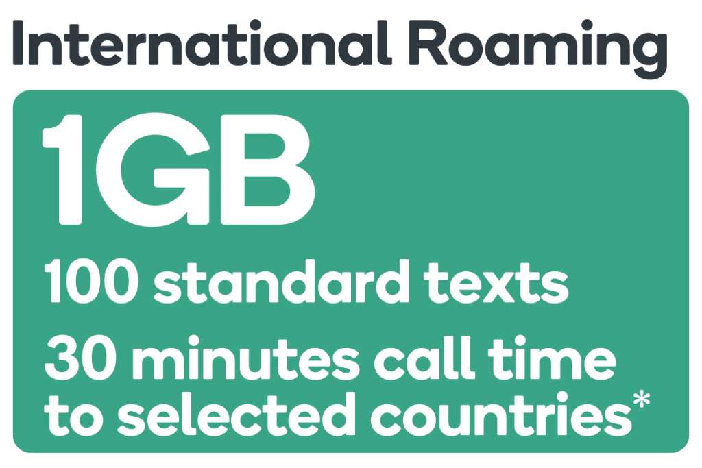 Kogan Mobile Prepaid Voucher Code: International Roaming Pack (30 Minutes | 100 Texts | 1GB) $15