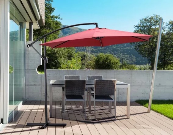 Komodo Outdoor Cantilever Umbrella (Burgundy) $69 + Delivery (Was $139)