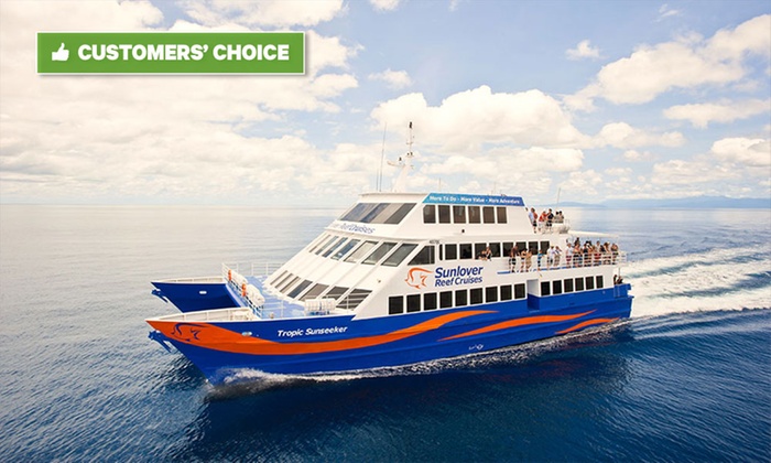 Great Barrier Reef Full Day Experience for Up to 4 + Snorkeling & Lunch with Sunlover Reef Cruises $95