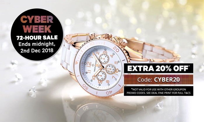 Timothy Stone Watch with Crystals from Swarovski®: One ($29) or Two ($55)