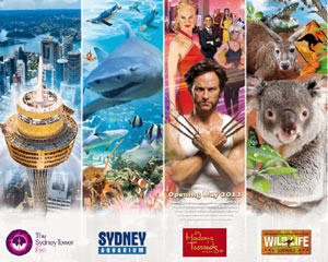 Combination 2 Pass – Sydney Attractions Entry $50, $35 child (4 – 15)