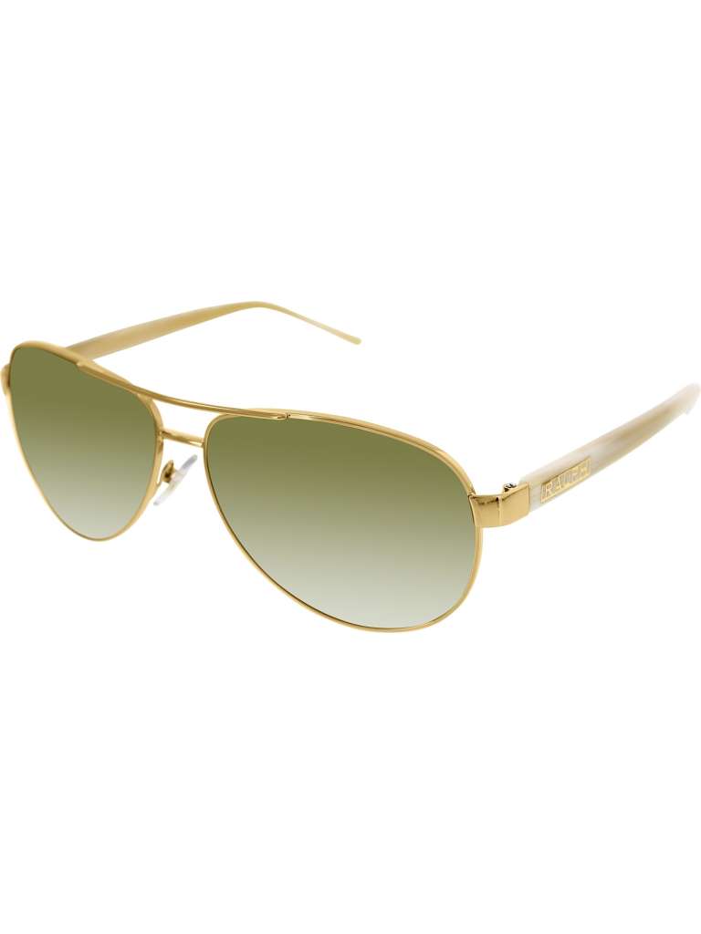 Ralph Lauren Gold & Brown Aviator Style Gradient Lens Sunglasses $99