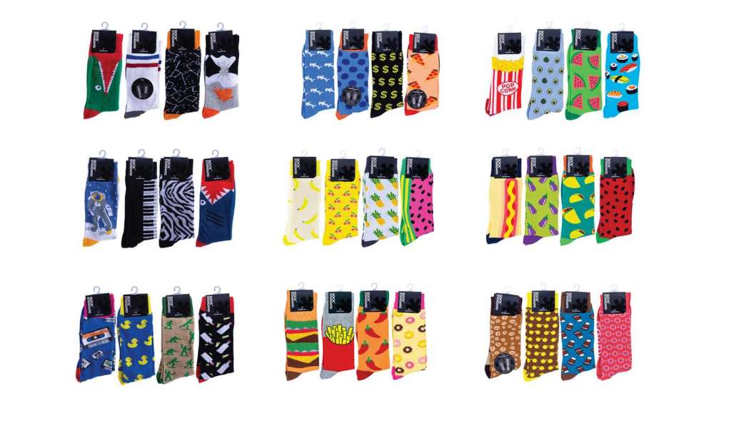 Eight Pairs of Novelty Socks: One from ($19.95) or Two Packs ($39)