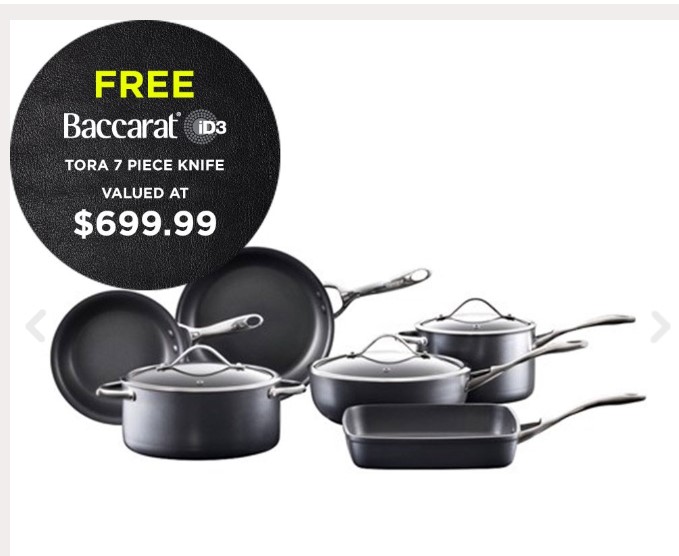 Baccarat iD3 6 Piece Cookware Set $399.99 (RRP $1099.99)