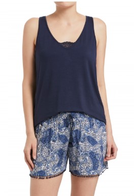 Now 20% Off | Paisley Tank And Boxer Pyjama Set $47.96 (Was $59.95)