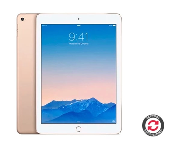 Apple iPad Air 2 (64GB, Wi-Fi, Gold) – Apple Certified Refurbished $449 + Delivery