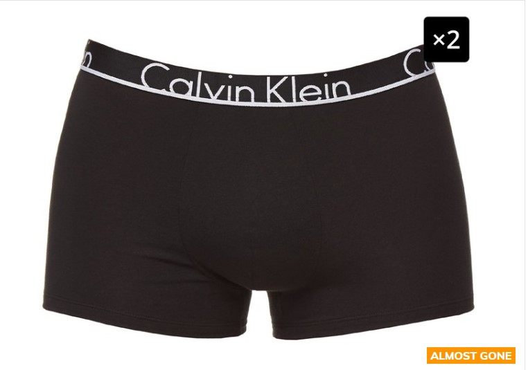 2 x Calvin Klein ID Cotton Trunk – Black $34.98 (Don’t pay $99.90)