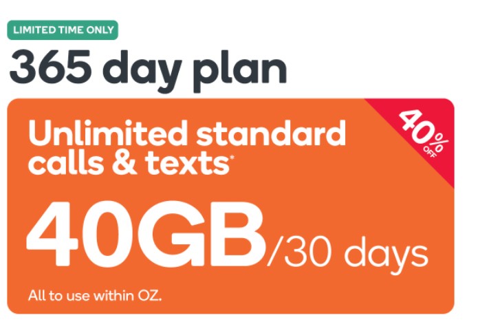 Kogan Mobile Prepaid Voucher Code: EXTRA LARGE (365 Days | 40GB Per 30 Days) + FREE SIM CARD $315.10 Was $529.90