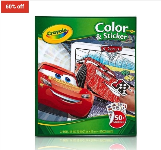 60% OFF | Toy Crop Crayola Colour & Sticker Cars 3  $2 (RRP $4.99)