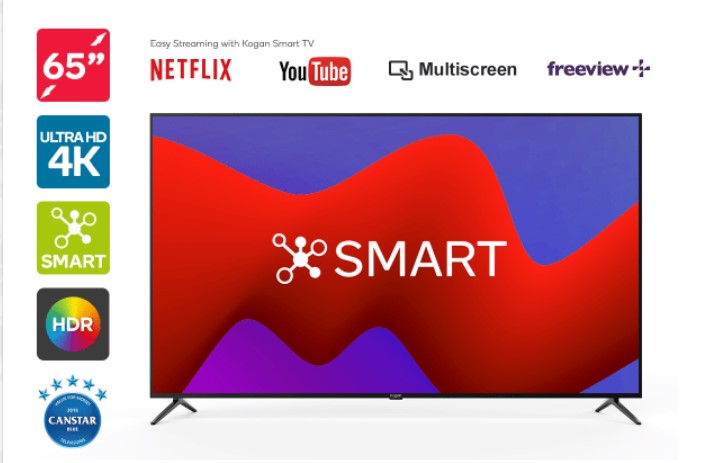Kogan 65″ Smart HDR 4K LED TV (Series 8 LU8010) $799 + Delivery