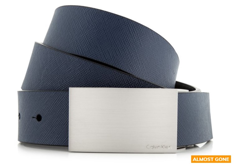 Calvin Klein Reversible Logo Buckle Belt – Navy/Black $29.99
