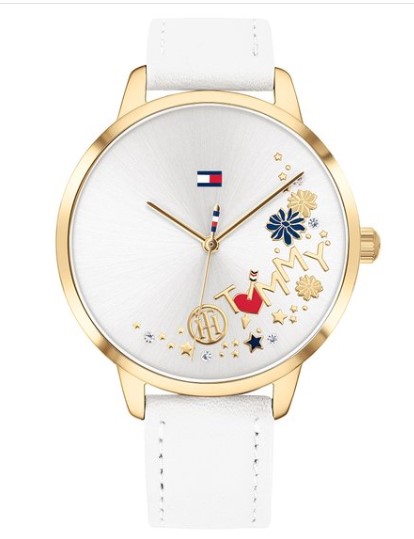 Tommy Hilfiger Women’s 38mm 1781986 Leather Watch – Silver/White $109 (Don’t pay $199)